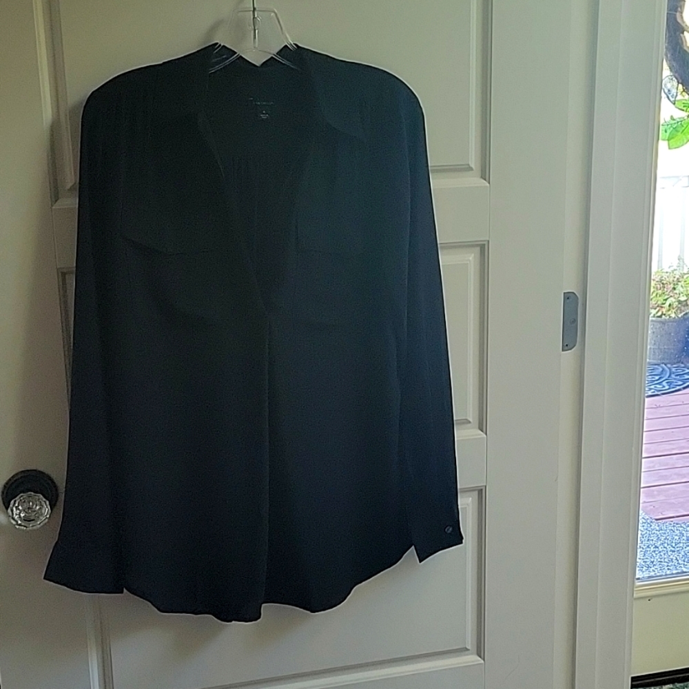 Black pull over blouse